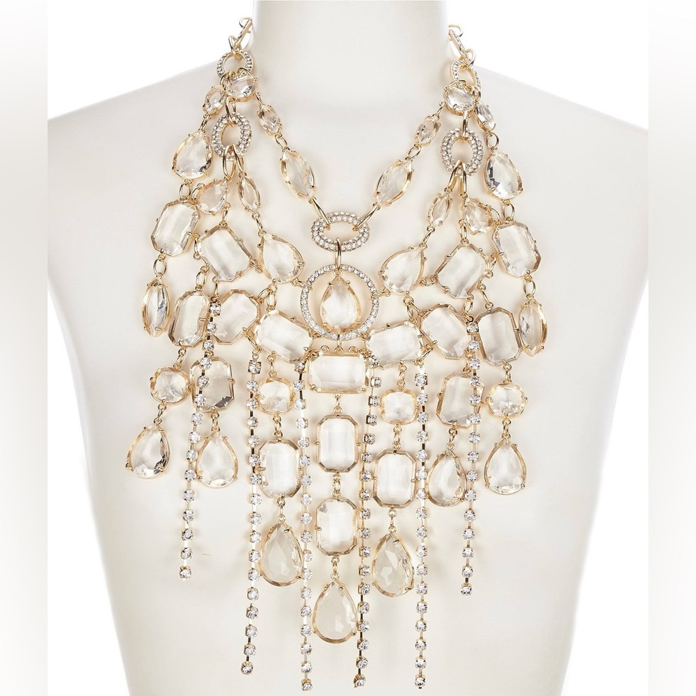 Natasha Met Gala Oversized Clear Statement Necklace